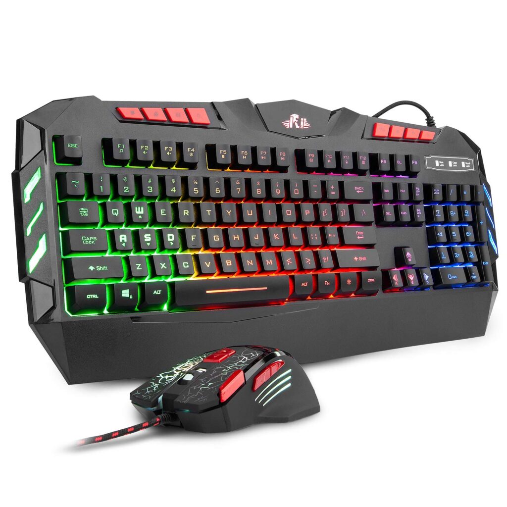 Rii RK100+ Gaming Keyboard and Mouse